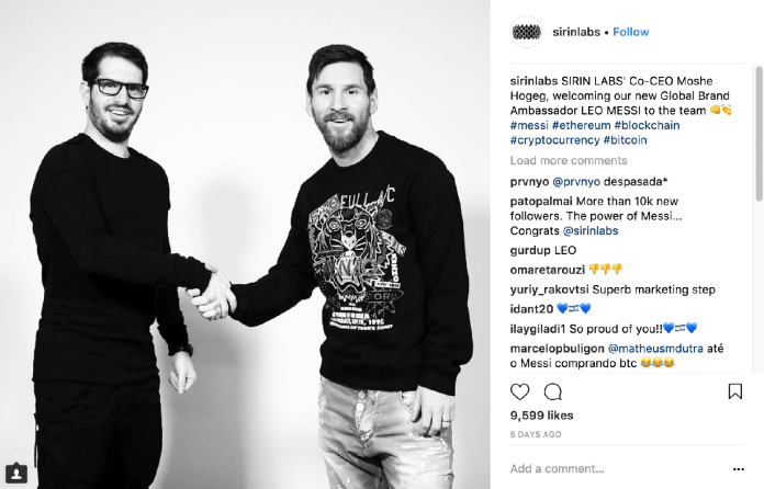 Sirin Labs Ico Scores With Their New Player: Lionel Messi