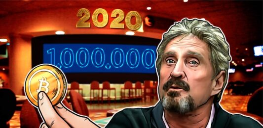 John Mcafee Doubles His Bet And Predicts $1m Bitcoin Price By The End Of 2020