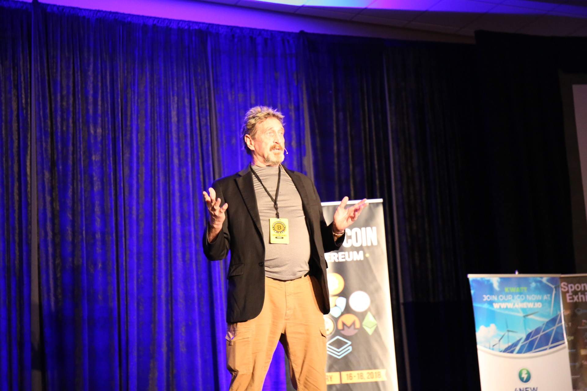John Mcafee Remains Bullish About Crypto Prospects For 2018 And Beyond. Texas Bitcoin Ethereum Super Conference