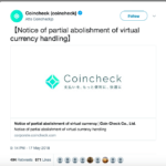Coincheck Confirms Delisting Of Coins Coincheck Confirms Delisting Of Coins