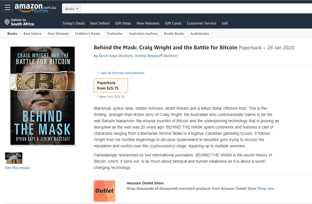 Craig Wright Amazon book