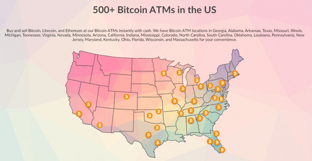 Bitcoin Depot ATM's in the U.S.