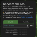How To Redeem AKLIMA