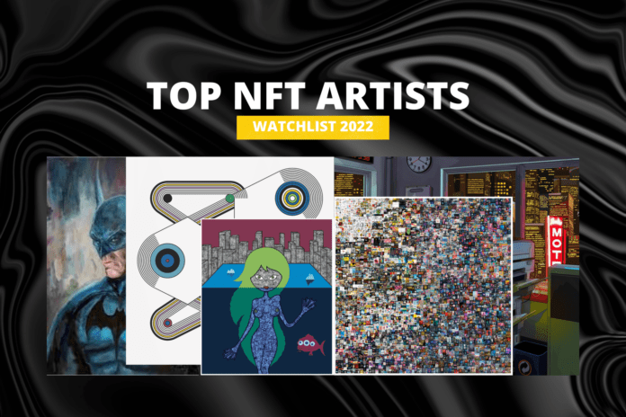 Top NFT artists, best NFT creators