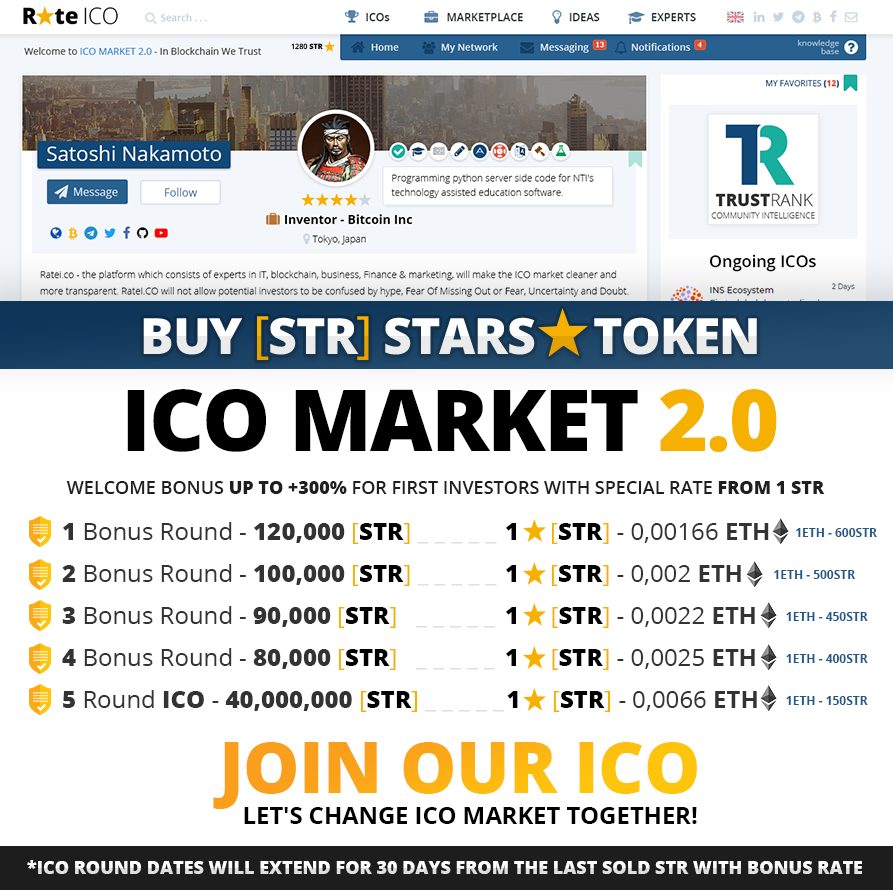 K Ico Review Of Ratei.co, A Trust Rank And Experts Platform For The Ico Market