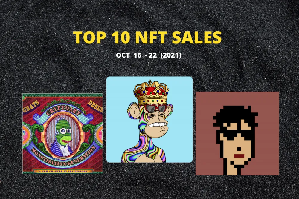 Most Expensive Nfts This Week 16 22 October Cryptocoin News